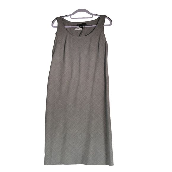 DKNY Essentials Dress Womens Small Gray Wool Spandex Blend Stretch Jumper - Picture 1 of 7